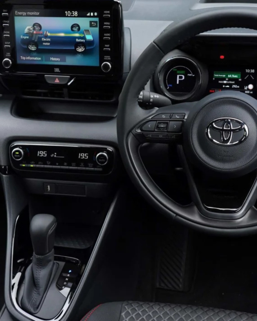 New Toyota Yaris Hybrid automatic driving school car at QualDrive in Redditch.